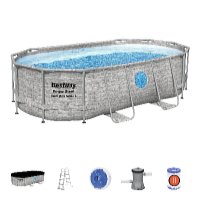 Bestway Bazén Power Steel Stacked Stone Swim Vista 4,27 x 2,5 x 1 m set včetně příslušenství