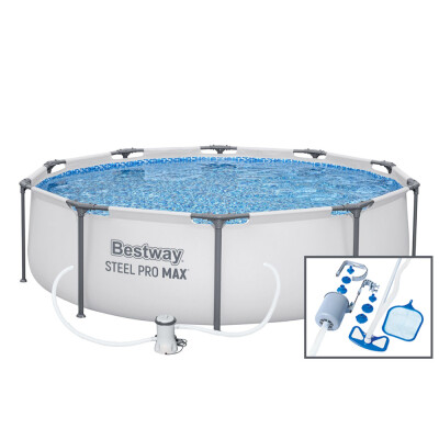 Bazén Steel Pro Max 3,05 x 0,76 m s kartušovou filtrací a bazénovým vysavačem Deluxe