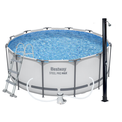 Bestway Bazén Steel Pro Max 3,66 x 1,22 m set s příslušenstvím a solární sprchou Tropic