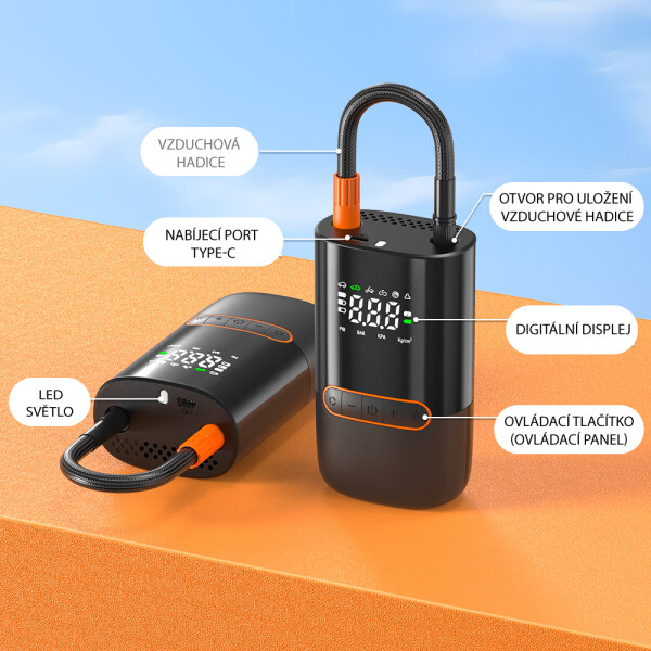 Road Star AKU přenosný kompresor Pump2Go CZK-EB13A